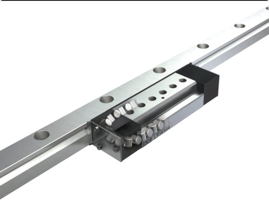 IKO单边导轨采用一体化U字形滑轨构型，实现直线运动导向功能